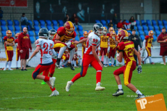 Beim US-Sports spiel der American Football - U16 zwischen dem Winterthur Warriors U16 und dem Calanda Broncos U16, on Saturday,  29. September 2018 im Sportanlage Deutweg in Winterthur . (TOPpictures/Michael Walch)

Bild-Id: WAM_46160